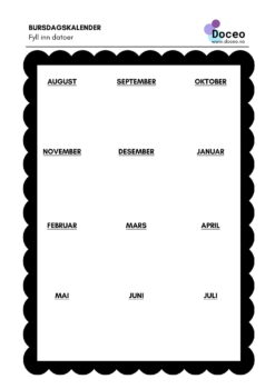 Alternative view of Bursdagskalender