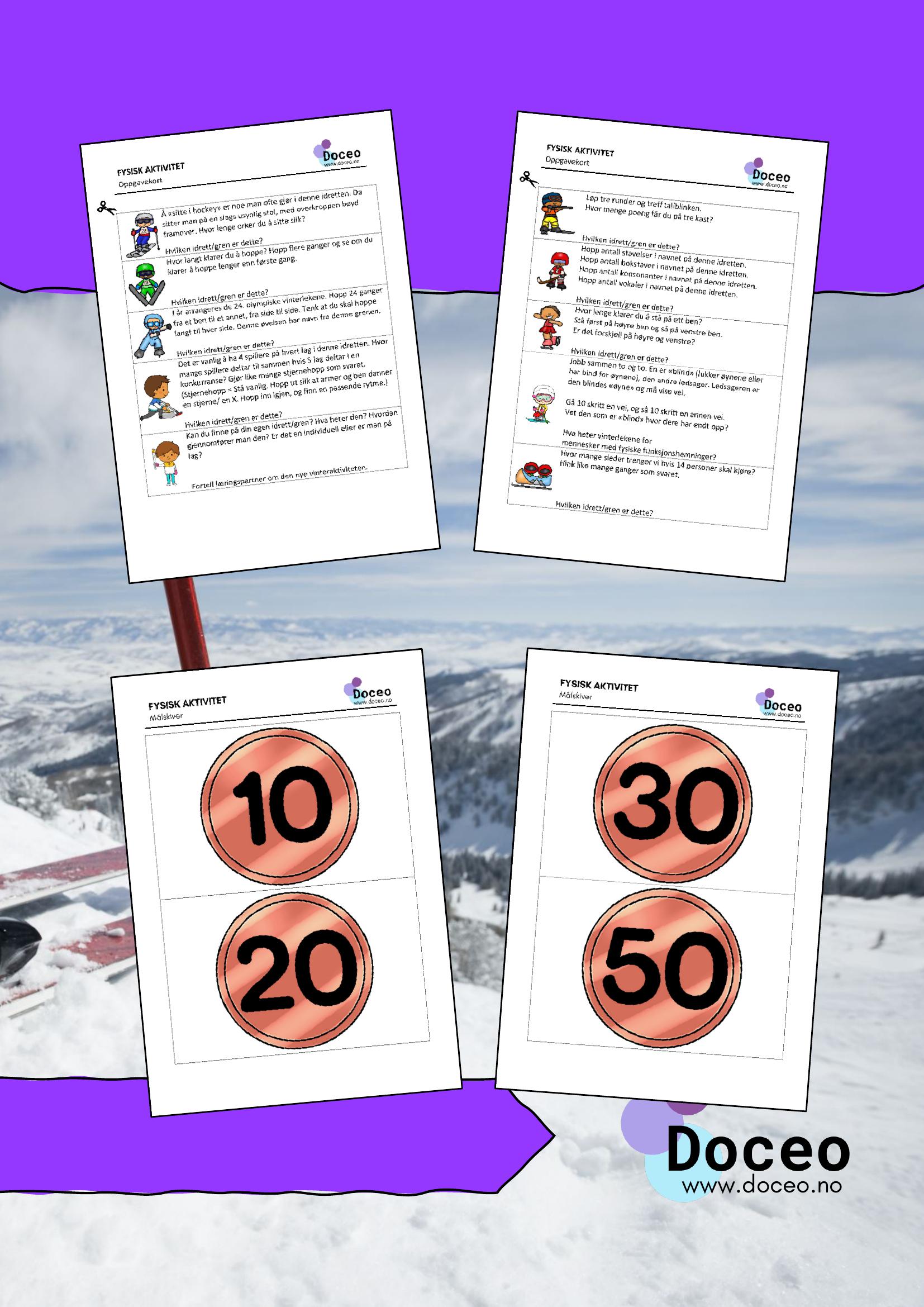 Aktivitetskort, Vinter-OL - Kroppsøving, 1.-7. trinn - Bilde 2