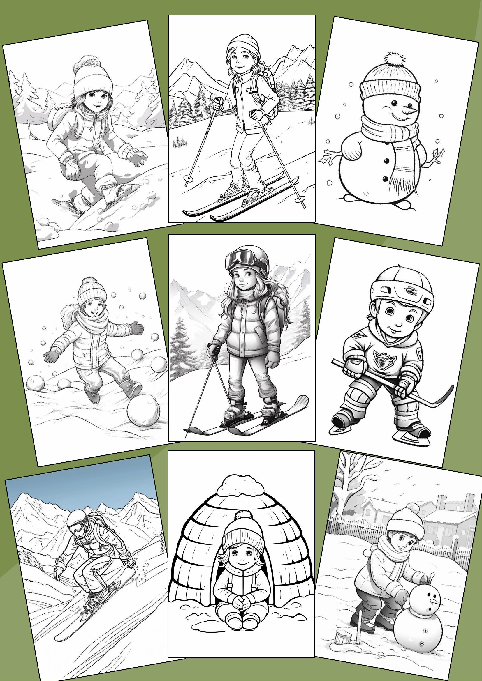 Vinter – Fargelegging, 1.-7. trinn - Bilde 2
