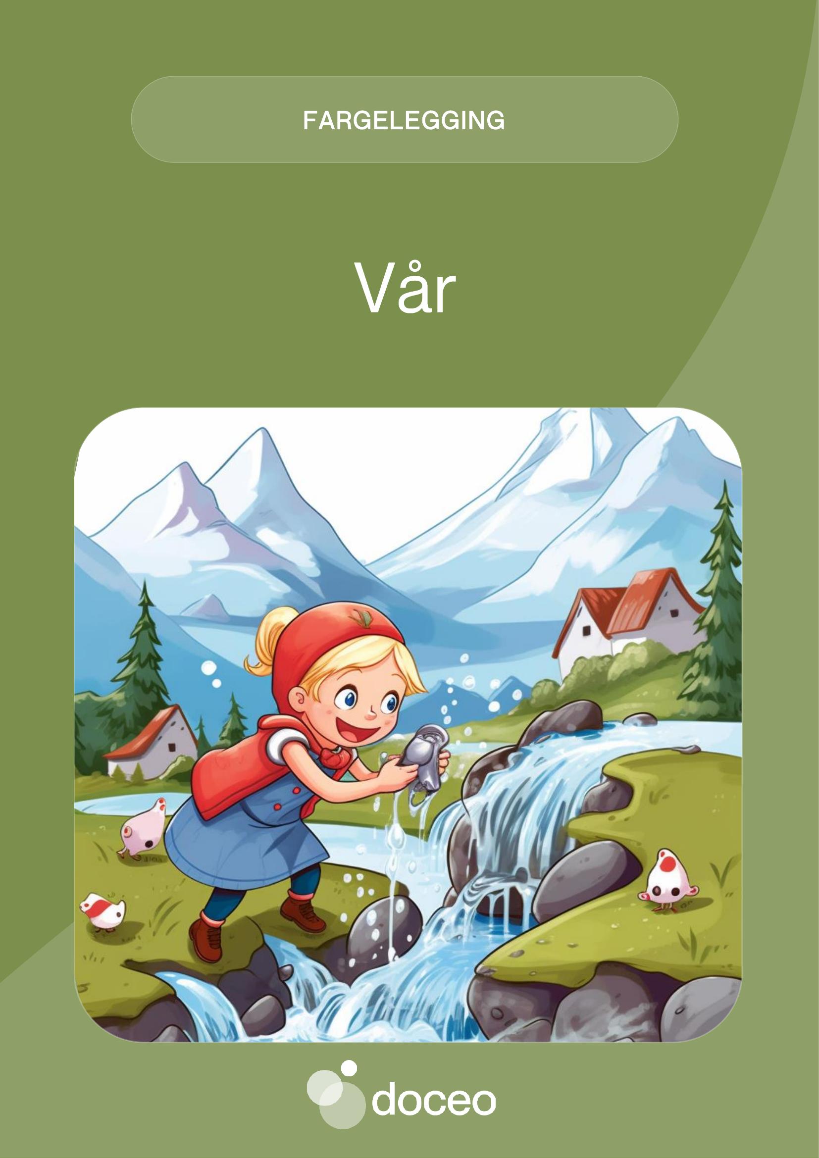 Vår – Fargelegging, 1.-7. trinn