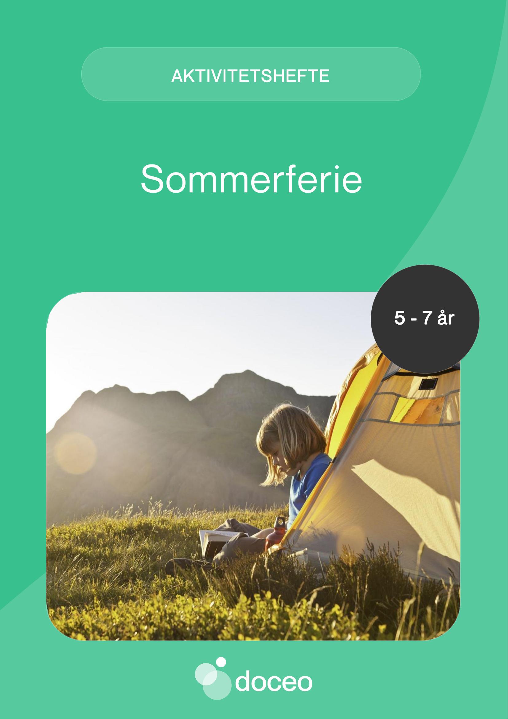 Sommerferie - Aktivitetshefte med bingo, 5-7 år