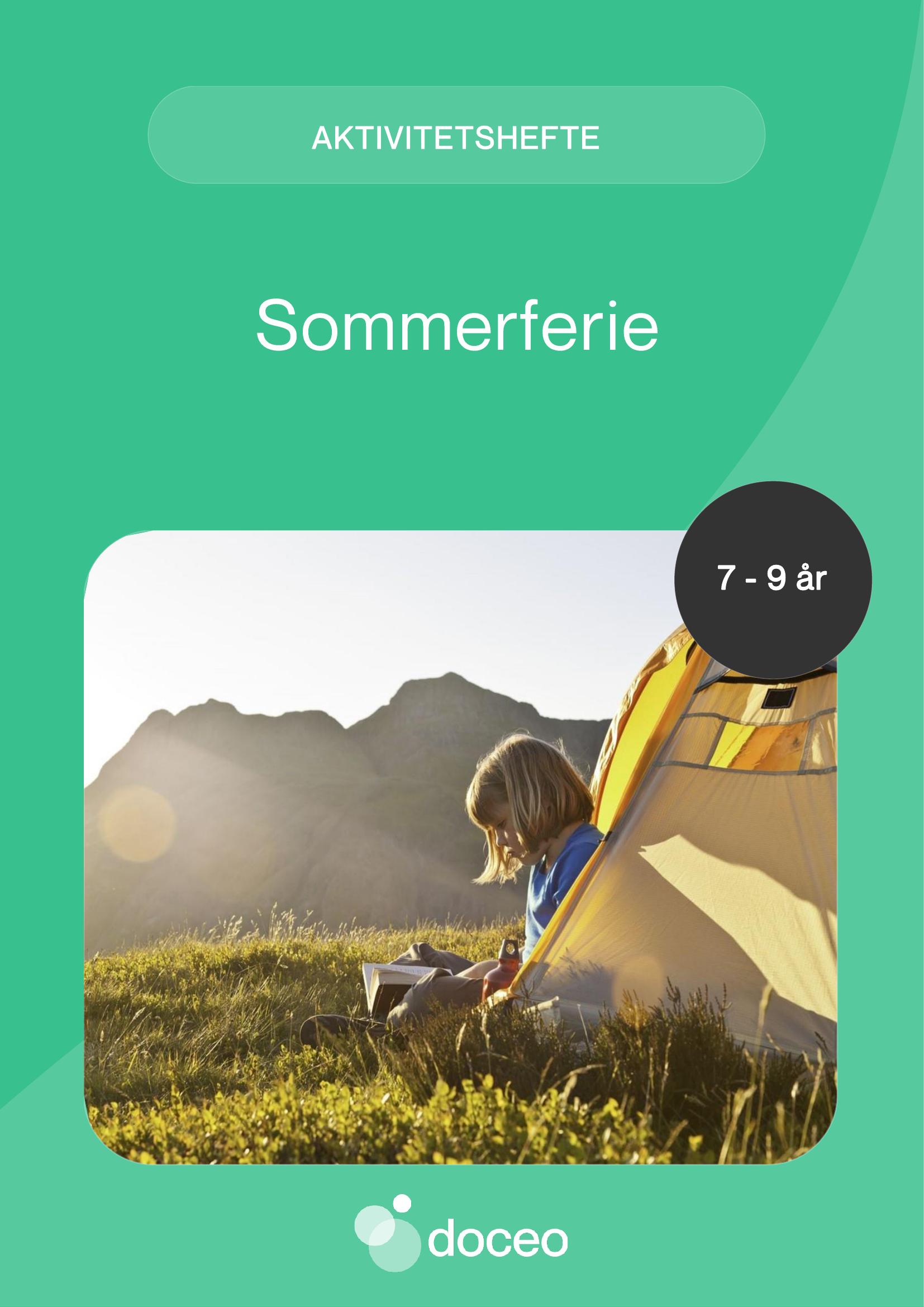 Sommerferie - Aktivitetshefte med bingo, 7-9 år