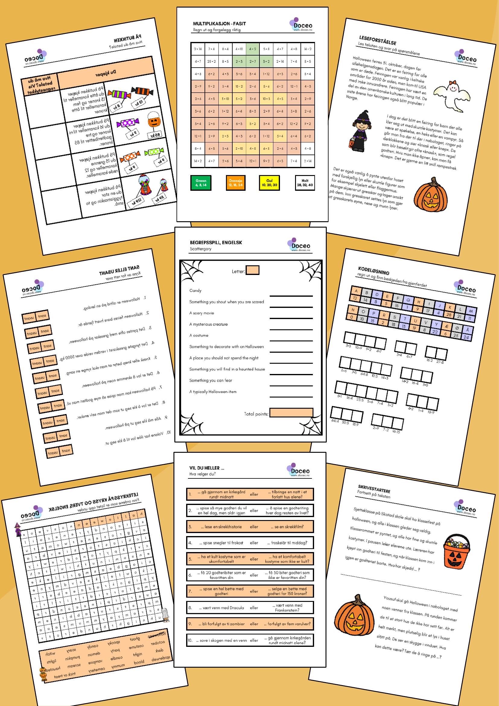 Halloween – Flerfaglig arbeidshefte, 5.-7. trinn - Bilde 2